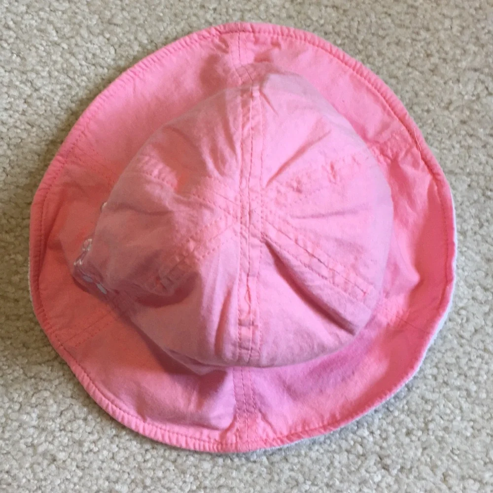 EUC pink embroidered hat